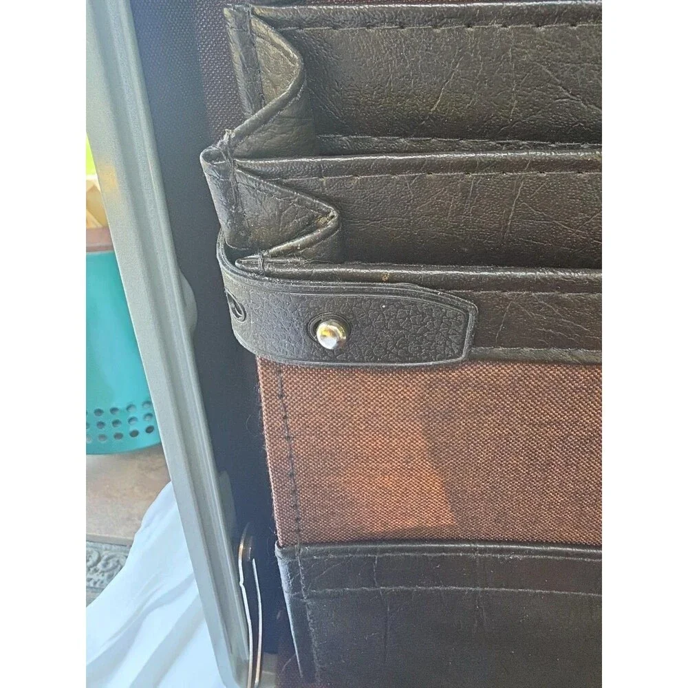 Vintage Samsonite Brown Hard Shell Briefcase Attache Organizer Combo Lock